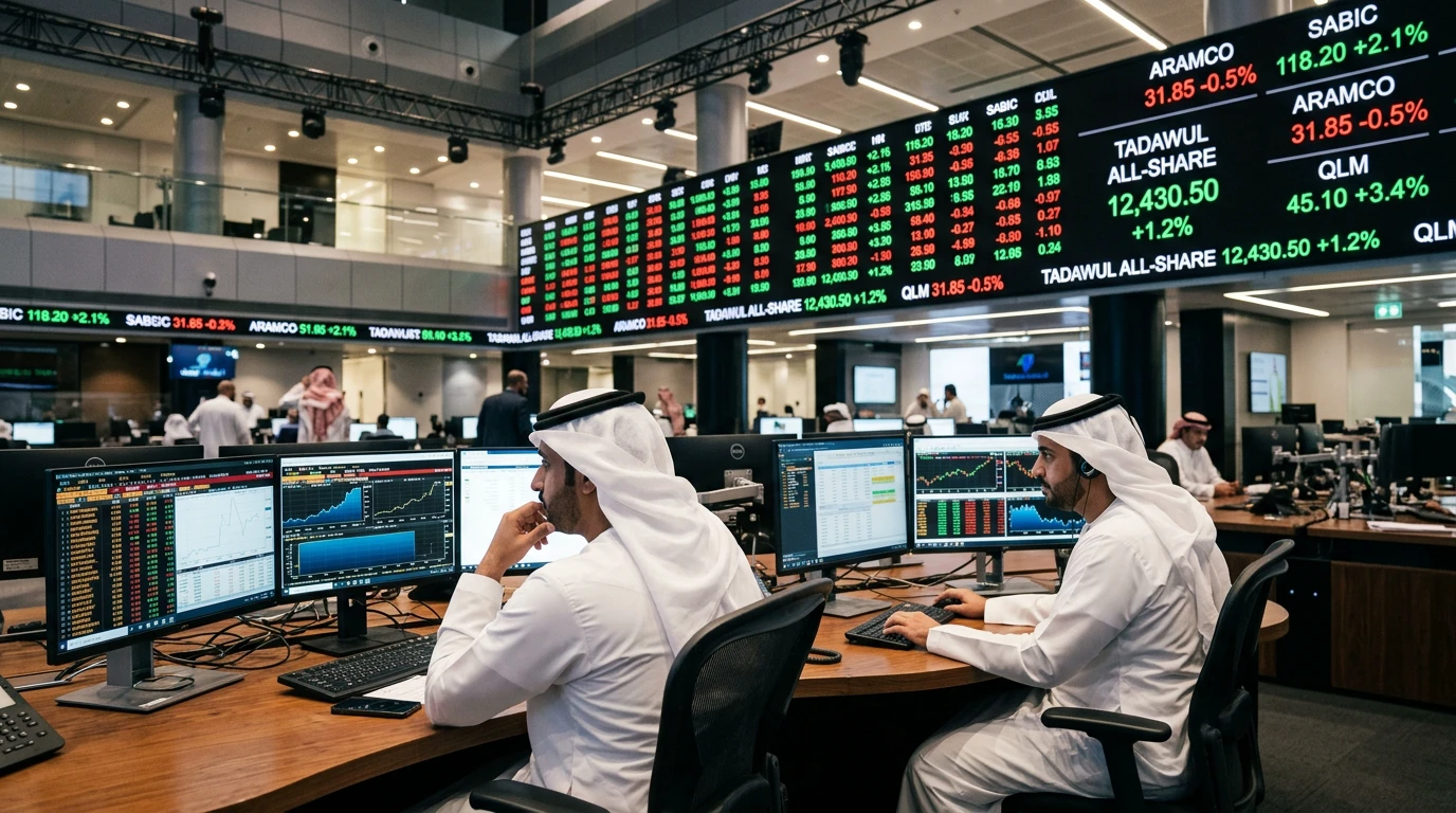 Gulf stock exchange trading floor