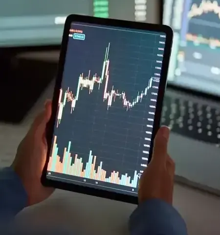 Trading platform charts and market analysis on MetaTrader 5