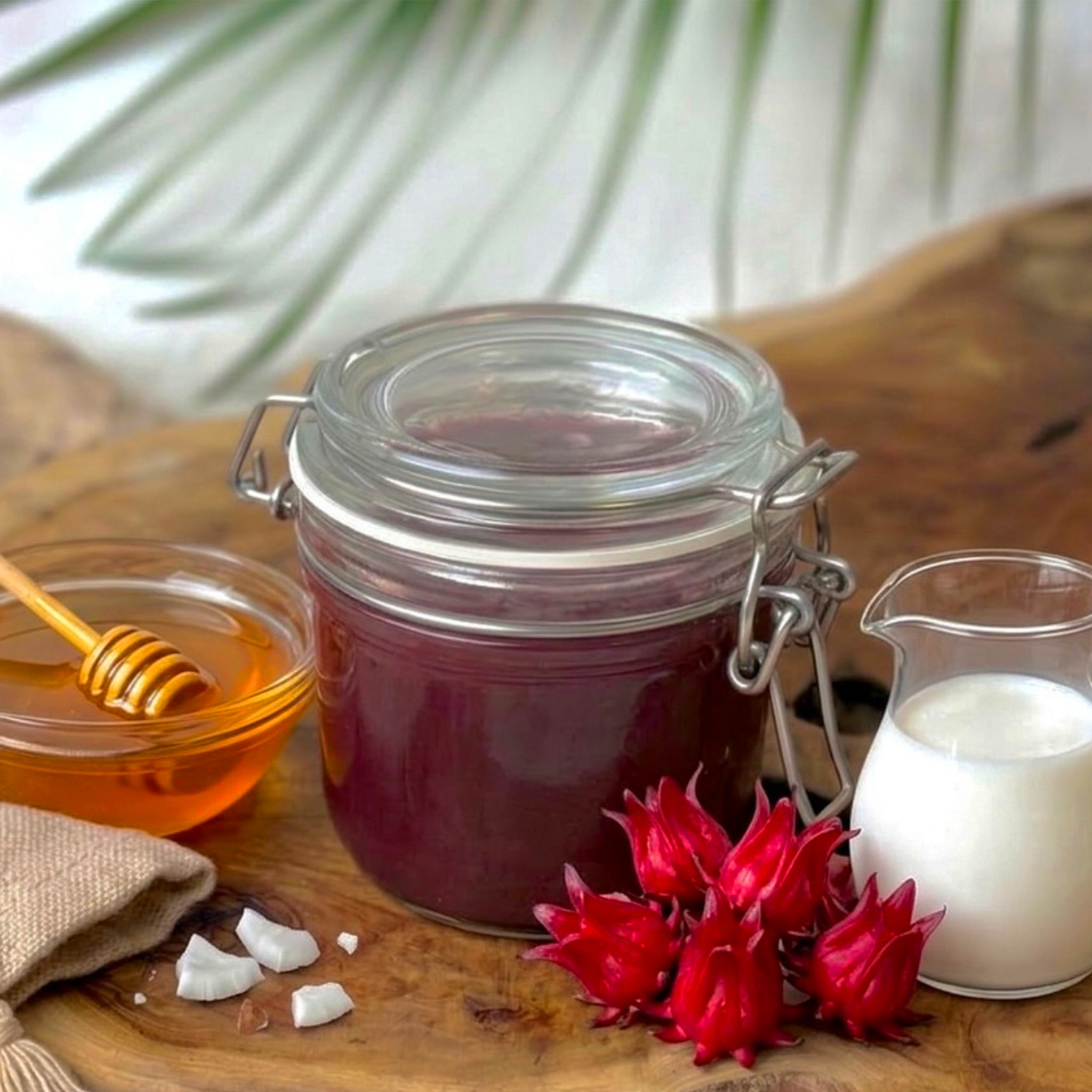 Coconut Hibiscus Jello